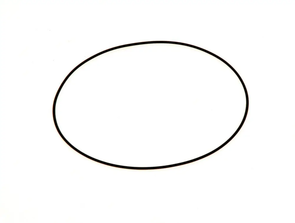Schwarzer O-Ring auf weißem Hintergrund, geeignet für Dichtungsanwendungen, von der Marke Bosch, in ovaler Form dargestellt.